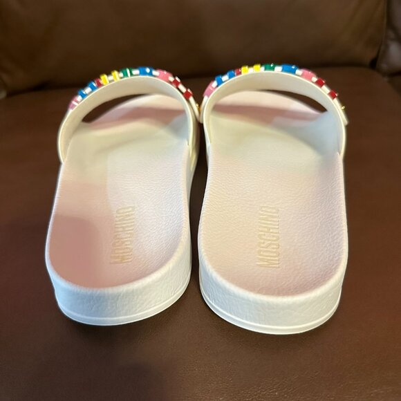 Moschino Multicolor Logo Slides - Picture 6 of 13